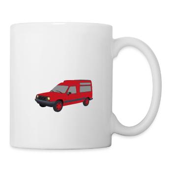 Red Rapid Express Car Van - Mug - white - Right