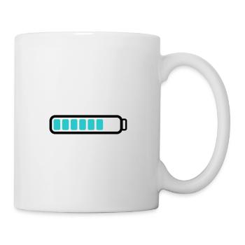 Akku Batterie loading - Tasse - Weiß - Rechts