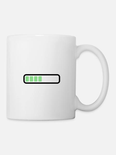 Akku Batterie loading - Tasse - Weiß