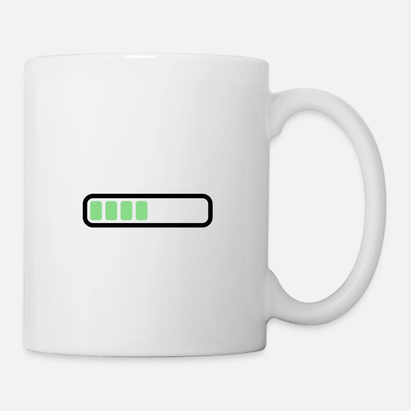 Akku Batterie loading - Tasse - Weiß