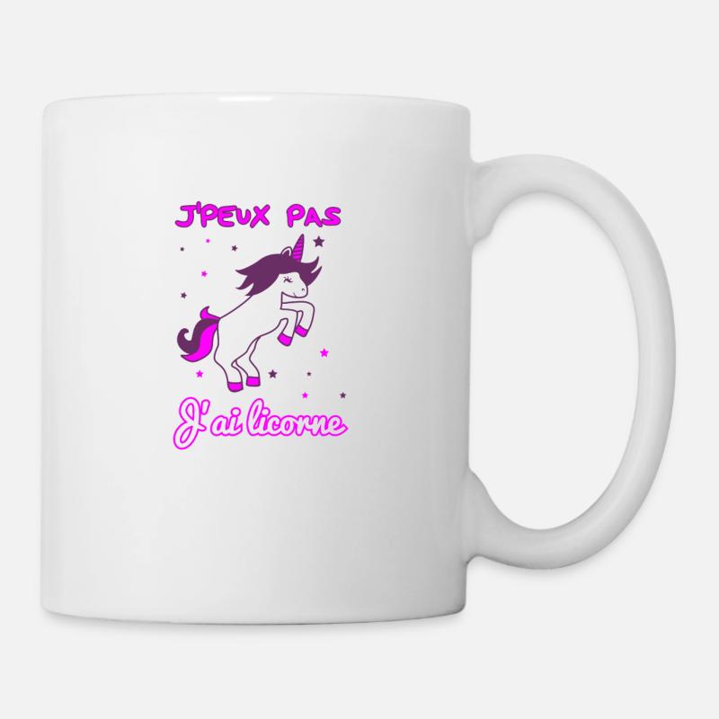 J'peux pas j'ai licorne - Mug blanc - blanc