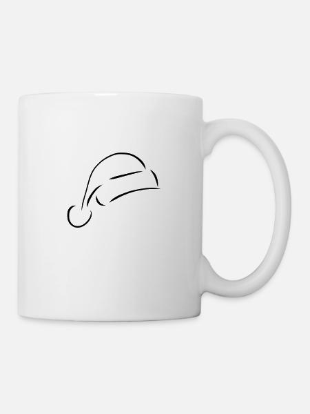 Bonnet de Noël minimaliste - Mug blanc - blanc