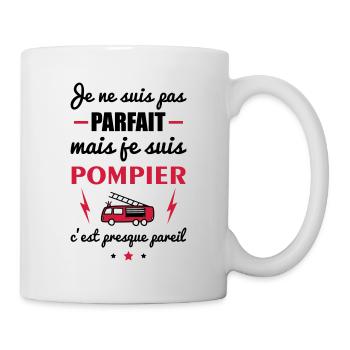 pas parfait pompier - Mug blanc - blanc - Droite