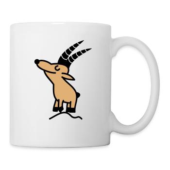 lustiger Steinbock - Tasse - Weiß - Rechts