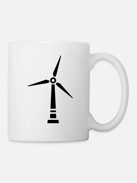 Windrad - Tasse - Weiß