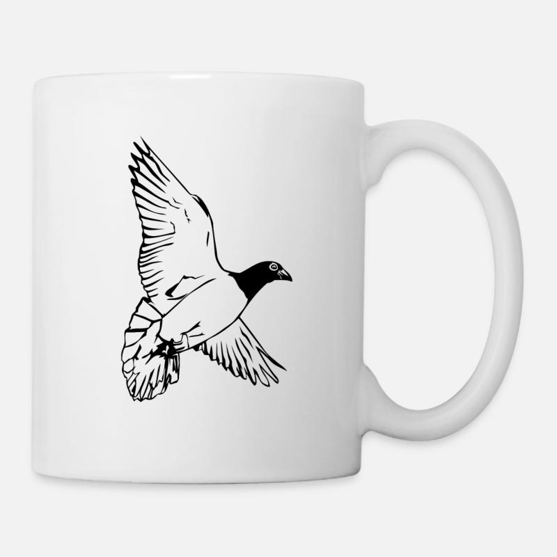 Pigeon - pigeon voyageur - Mug blanc - blanc