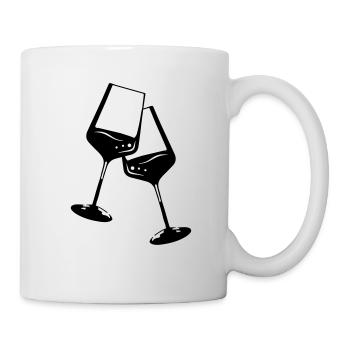 Vin verre icon symbole - Mug blanc - blanc - Droite