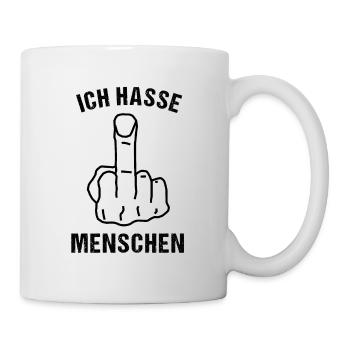 Ich hasse Menschen - Tasse - Weiß - Rechts