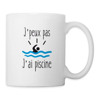 j'ai piscine - Mug blanc - blanc - Droite