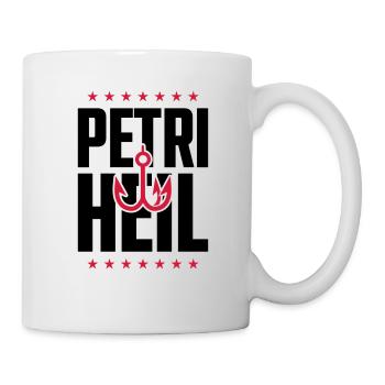 Petri Heil pêche pêche - Mug blanc - blanc - Droite