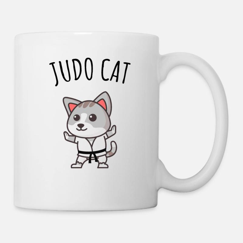 Judo cat, humour judo et chat - Mug blanc - blanc