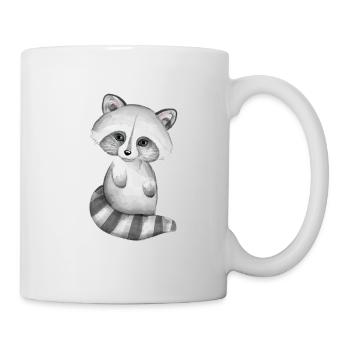Cute baby raccoon - Mug - white - Right