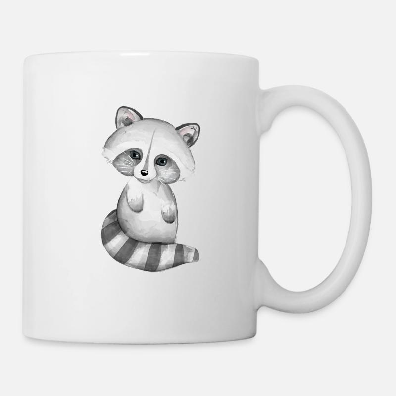 Mignon bébé raton laveur - Mug blanc - blanc