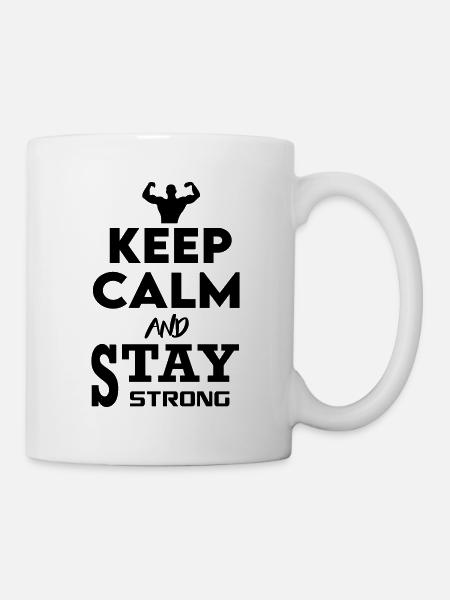 Keep Calm Stay strong Culturistes - Mug blanc - blanc