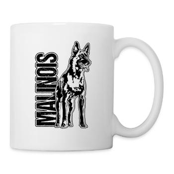MALINOIS Portrait Chien Chien Wilsigns - Mug blanc - blanc - Droite