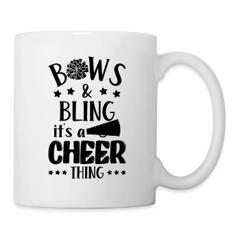 Bows Bling It's A Cheer Thing Cheerleading Cheerle - Tasse - Weiß - Rechts