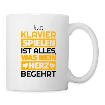 Klavier Geschenke - Tasse - Weiß - Rechts