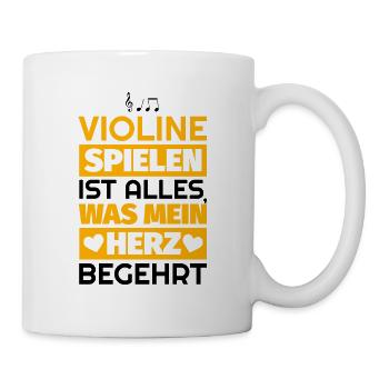 Violine Geschenke - Tasse - Weiß - Rechts