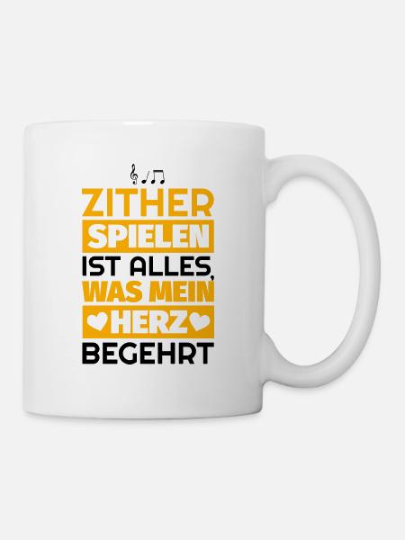 Zither Geschenke - Tasse - Weiß