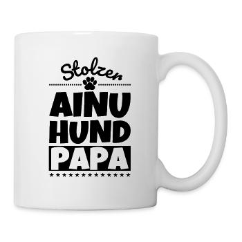 Ainu-Hund lustig Herrchen Hund - Tasse - Weiß - Rechts