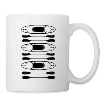 Retro Graphic Kayaking Kayak Canoe Rowing Rower Pa - Tasse - Weiß - Rechts