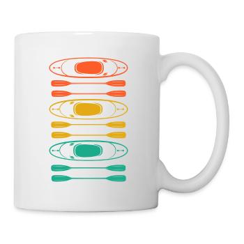 Retro Graphic Kayaking Kayak Canoe Rowing Rower Pa - Tasse - Weiß - Rechts