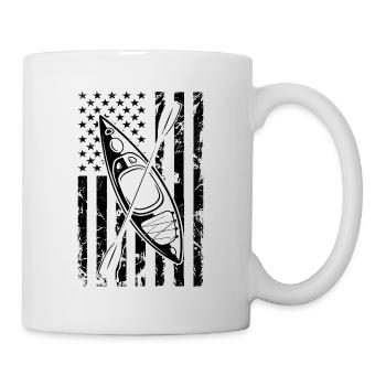 USA Graphic Kayaking Kayak Canoe Rowing Rower Padd - Tasse - Weiß - Rechts