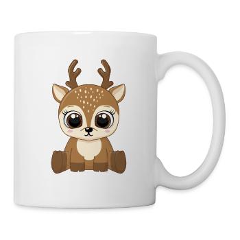 Baby Deer Reindeer Christmas Child Girl Boy - Mug - white - Right