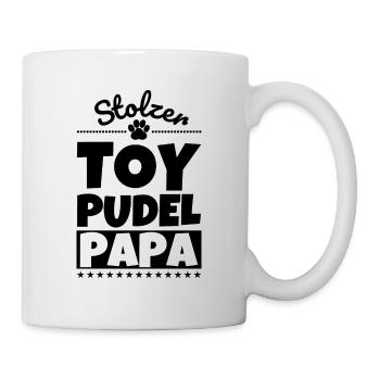 Toy-Pudel lustig Herrchen Hund - Tasse - Weiß - Rechts