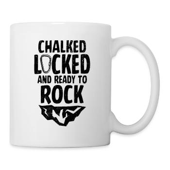 Chalked Locked And Ready To Rock Rock Climber Boul - Tasse - Weiß - Rechts