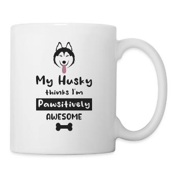 Husky Schlitten Hunderennen Alaskan Racers - Tasse - Weiß - Rechts
