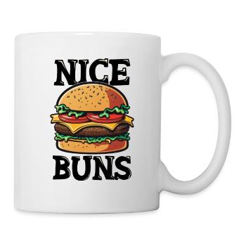 Nice Buns - Hamburger Fast Food Pommes Käse Burger - Tasse - Weiß - Rechts