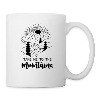 Berg Abenteuer Geschenk Spruch Bergsteigen Wandern - Tasse - Weiß - Rechts