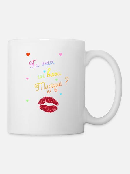 bisou magique - Mug blanc - blanc