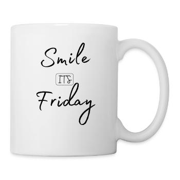 Souriez c’est vendredi - Mug blanc - blanc - Droite