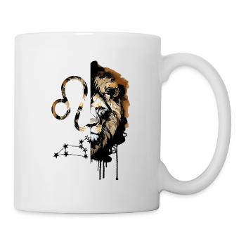 Zodiaque Lion savane afrique - Mug blanc - blanc - Droite