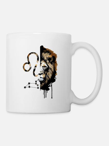 Löwe Sternzeichen savanne afrika - Tasse - Weiß