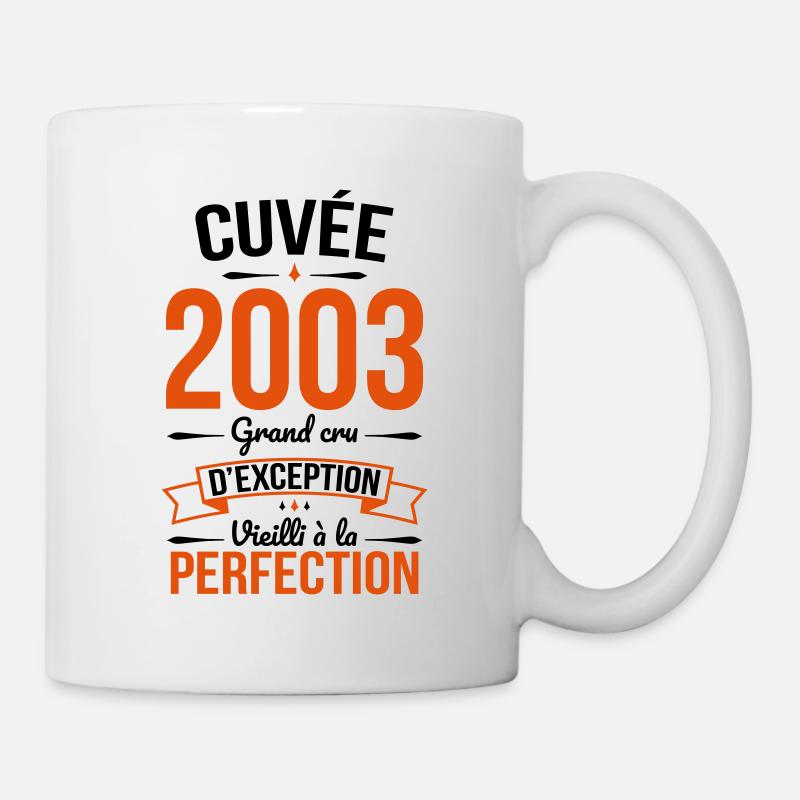 Anniversaire 20 ans - Cuvée 2003 - Cadeau Humour - Mug blanc - blanc