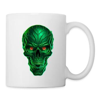 Green Techno Skull - Mug - white - Right