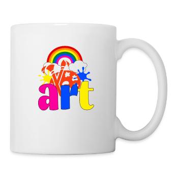 Art Lets Make Art Art Teacher Gift Creative Design - Mug - white - Right