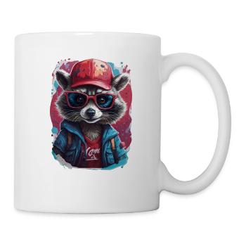 Raccoon Vector - Tasse - Weiß - Rechts