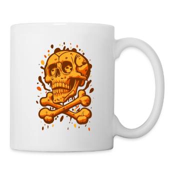 Graffiti Crâne de Pirate - Mug blanc - blanc - Droite