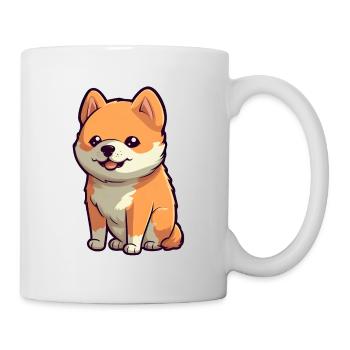 Cute Shiba Inu Dog - Anime Shirt - Mug - white - Right