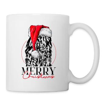 Père Noël Afghan Hound Joyeux Noël Chiens - Mug blanc - blanc - Droite