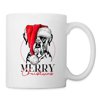 Santa Boxer Merry Christmas Hunde Hund Wilsigns - Tasse - Weiß - Rechts