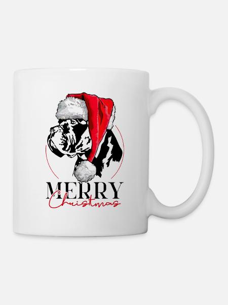 Santa Cane Corso Merry Christmas Hunde Wilsigns - Tasse - Weiß