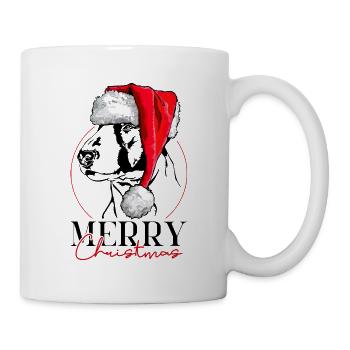 Santa English Bullterrier Merry Christmas Wilsigns - Tasse - Weiß - Rechts