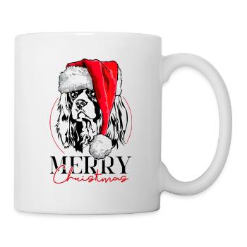 Père Noël Cavalier King Charles Spaniel - Mug blanc - blanc - Droite
