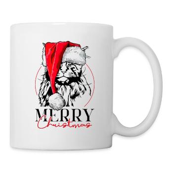 Père Noël Maine Coon Joyeux Noël Chat Wilsigns - Mug blanc - blanc - Droite