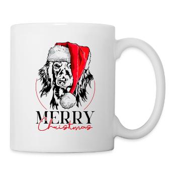 Santa Longhair Dachshund Merry Christmas Wilsigns - Mug - white - Right